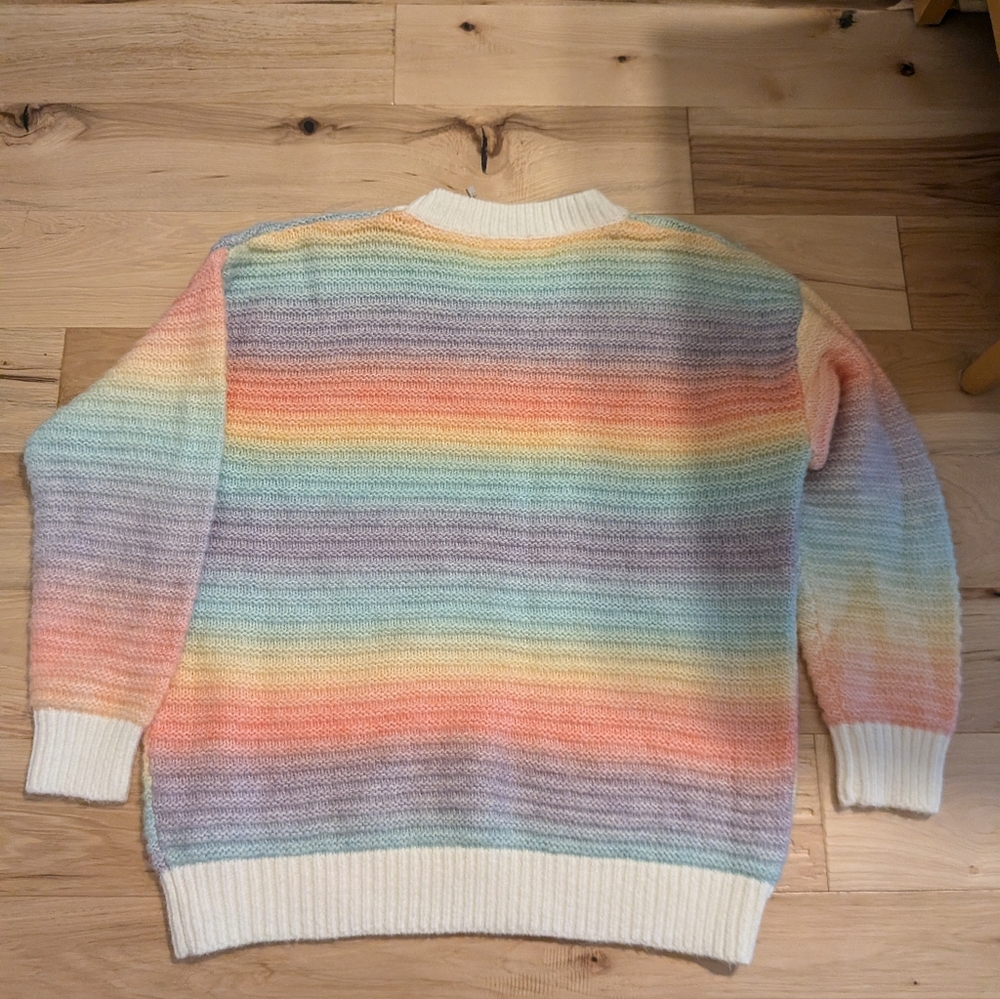 Main Strip Women's Rainbow Ombre Sweater Size S - Picture 6 of 6